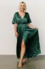 Kensington Satin Maxi Dress | Hunter Green sold by Baltic Born
