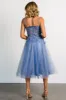 Noelle Shimmer Midi Dress | Slate Blue sold by Baltic Born