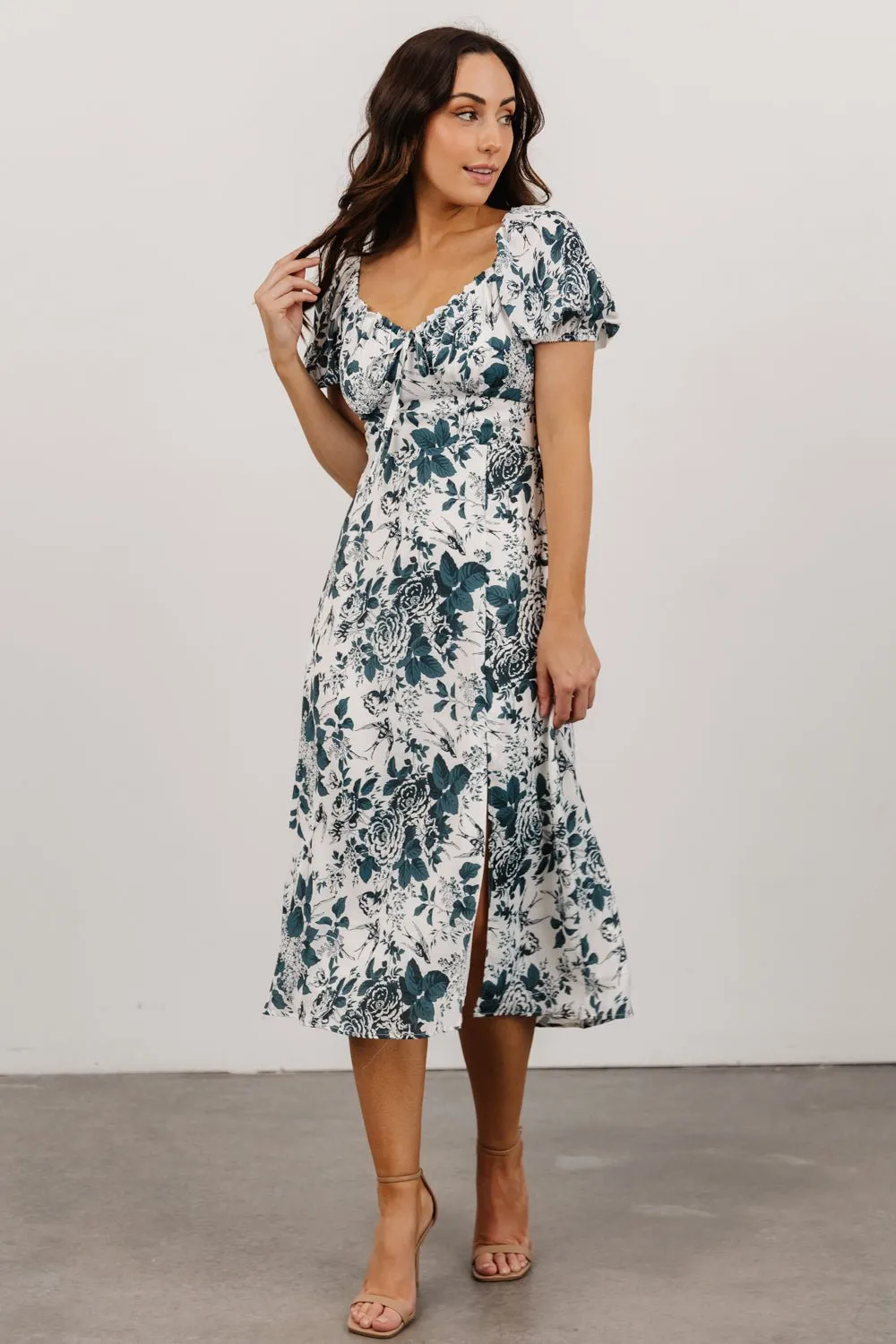 Cadence Midi Dress | Jade Floral sold by Baltic Born