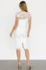 Jacqueline Embossed Midi Dress | White sold by Baltic Born