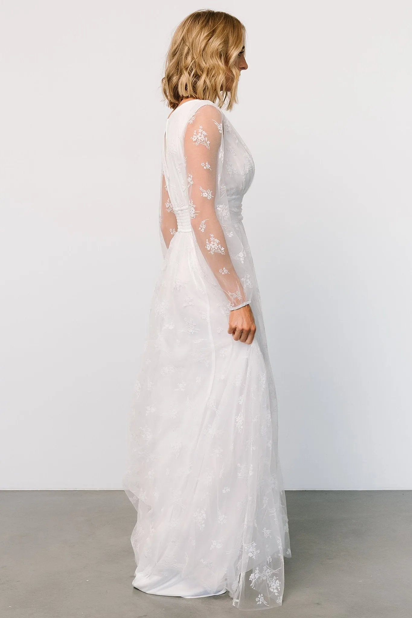 Isabelle Tulle Maxi Dress | White sold by Baltic Born product image thumbnail 5