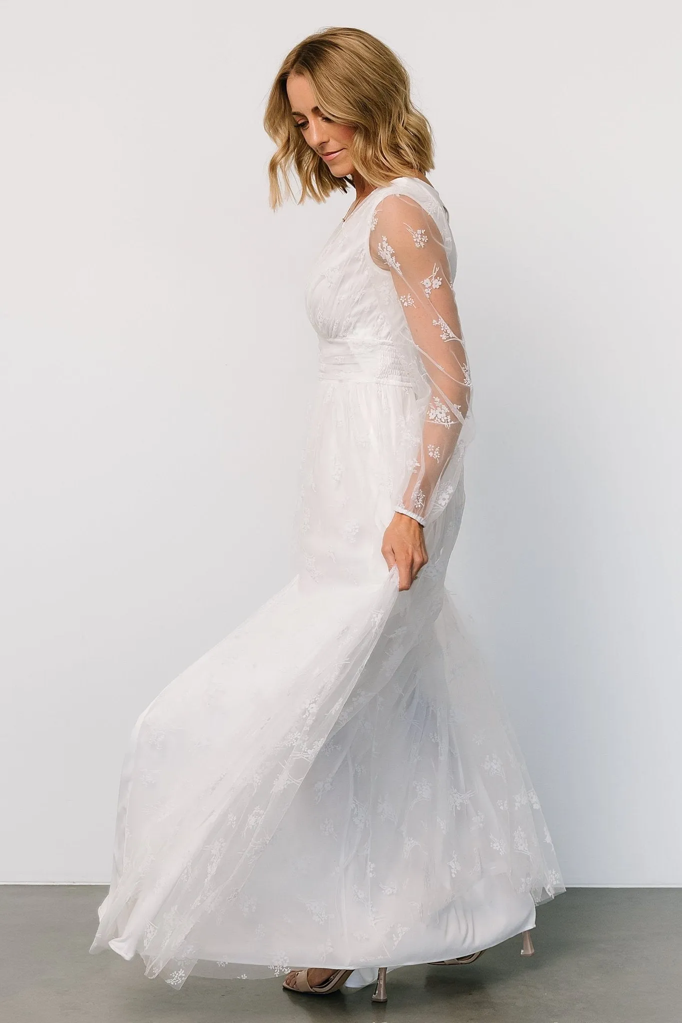 Isabelle Tulle Maxi Dress | White sold by Baltic Born product image thumbnail 3