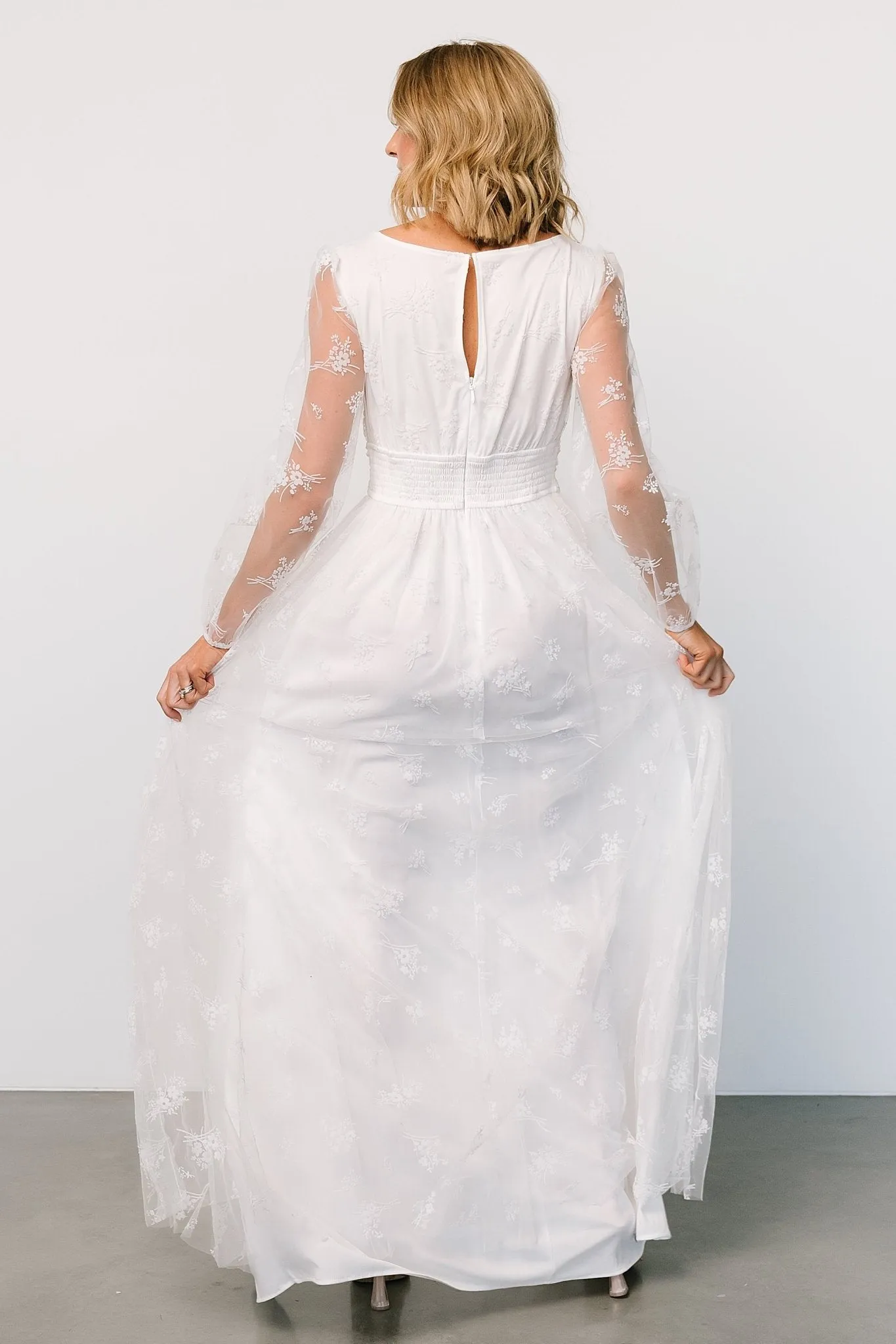 Isabelle Tulle Maxi Dress | White sold by Baltic Born product image thumbnail 4