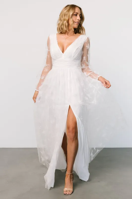 Isabelle Tulle Maxi Dress | White sold by Baltic Born