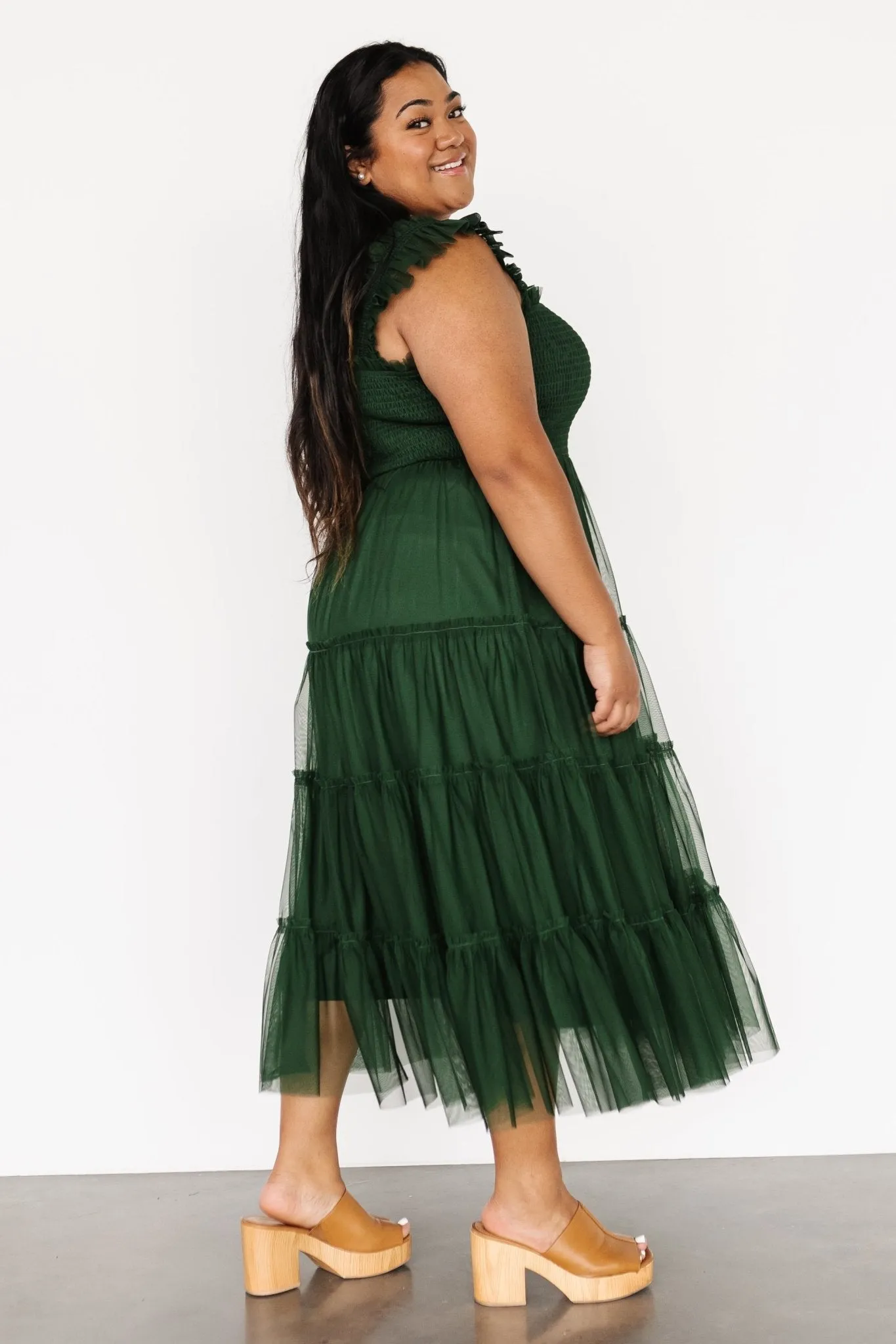 Emma Smocked Tulle Dress | Green sold by Baltic Born product image thumbnail 5