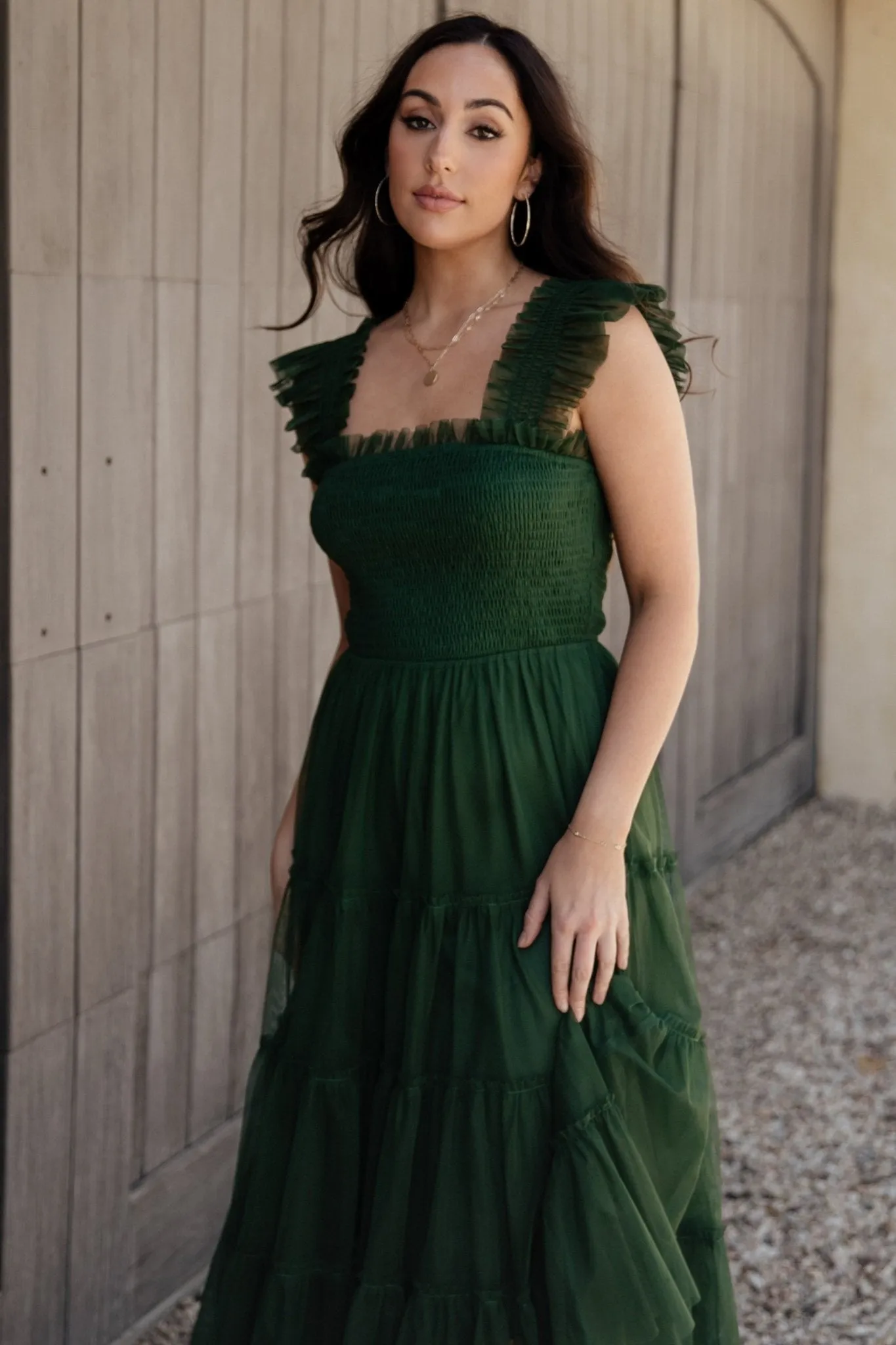 Emma Smocked Tulle Dress | Green sold by Baltic Born product image thumbnail 4