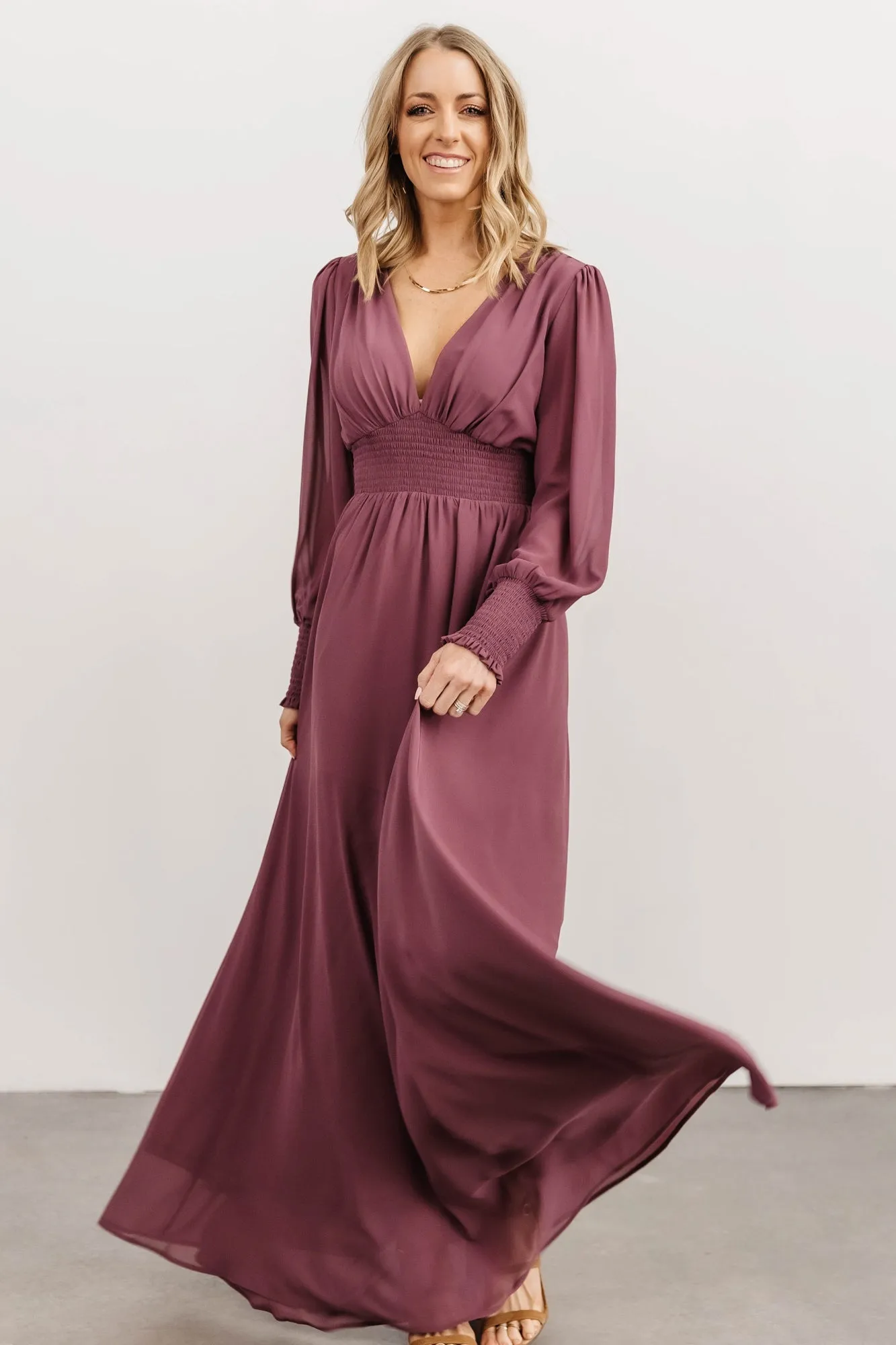Olivia Maxi Dress | Vintage Plum sold by Baltic Born product image thumbnail 3