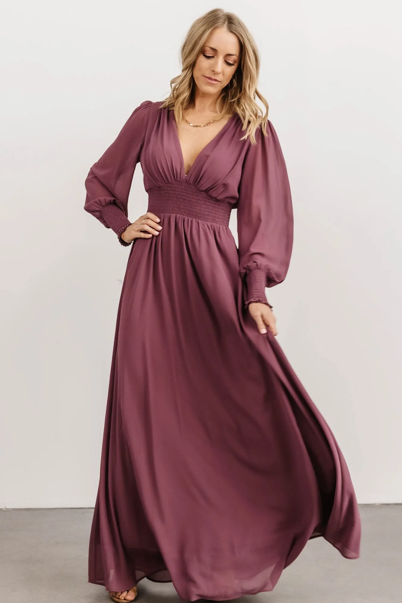 Olivia Maxi Dress | Vintage Plum sold by Baltic Born product image thumbnail 2