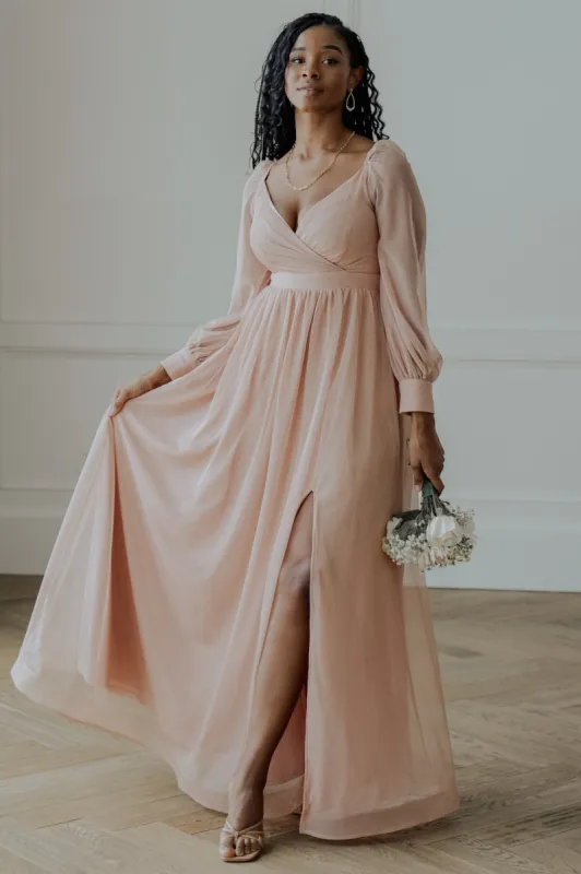 Octavia Shimmer Gown | Blush sold by Baltic Born