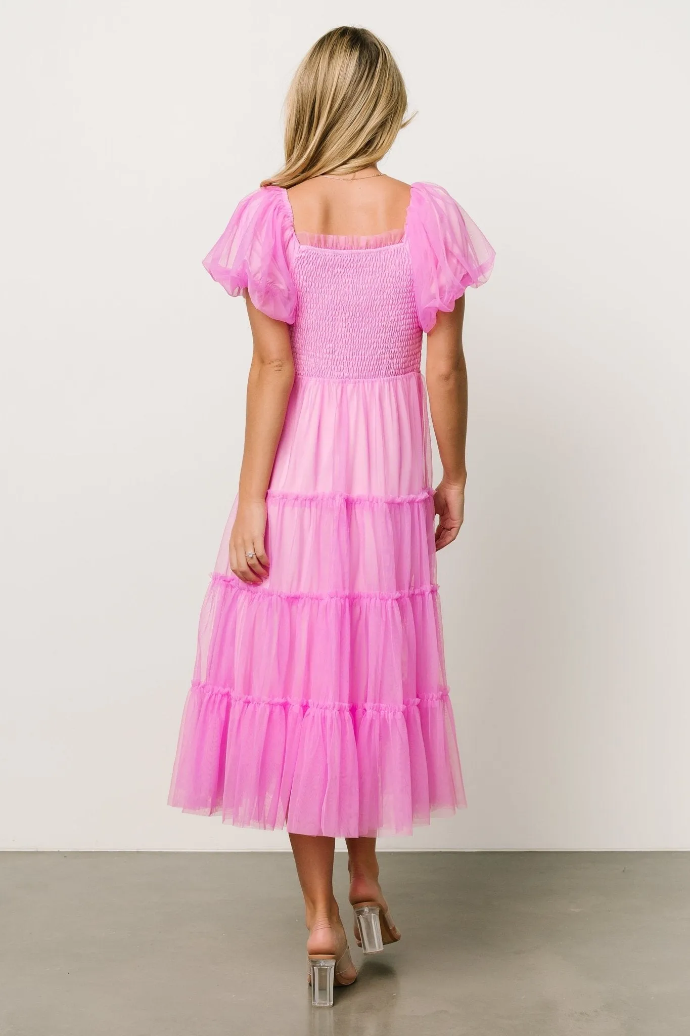 Liv Tulle Midi Dress | Pink sold by Baltic Born product image thumbnail 4