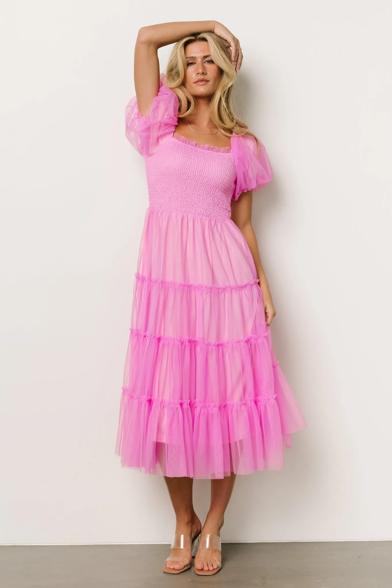 Liv Tulle Midi Dress | Pink sold by Baltic Born product image thumbnail 5
