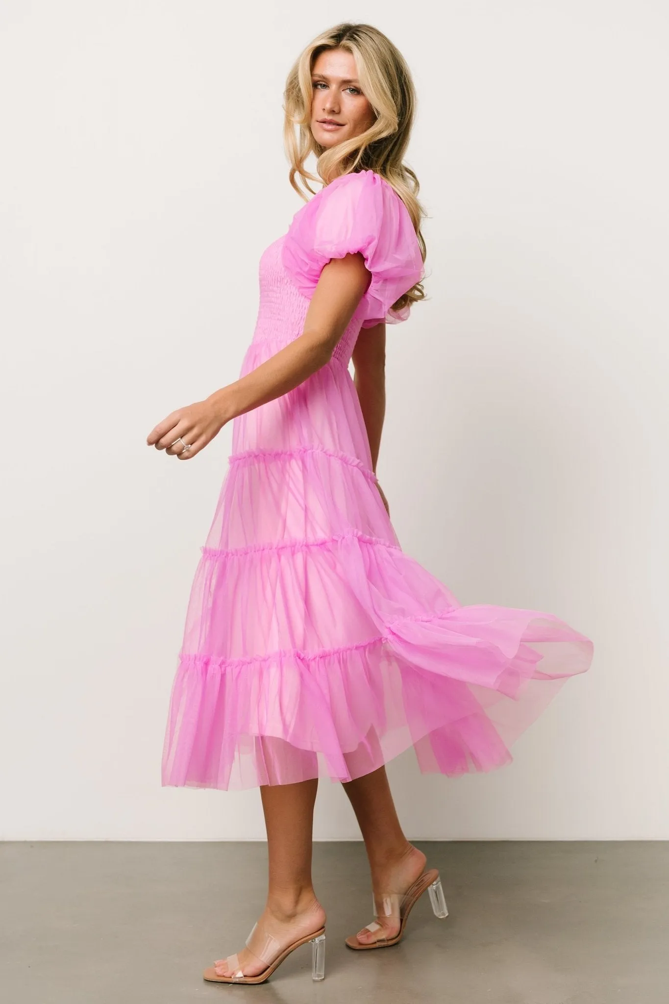 Liv Tulle Midi Dress | Pink sold by Baltic Born product image thumbnail 3