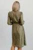 Nixon Pintuck Ruffle Midi Dress | Green sold by Baltic Born