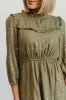 Nixon Pintuck Ruffle Midi Dress | Green sold by Baltic Born
