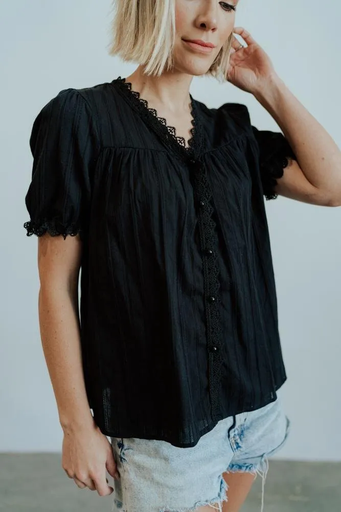 Sloane Button Top | Black sold by Baltic Born product image thumbnail 5