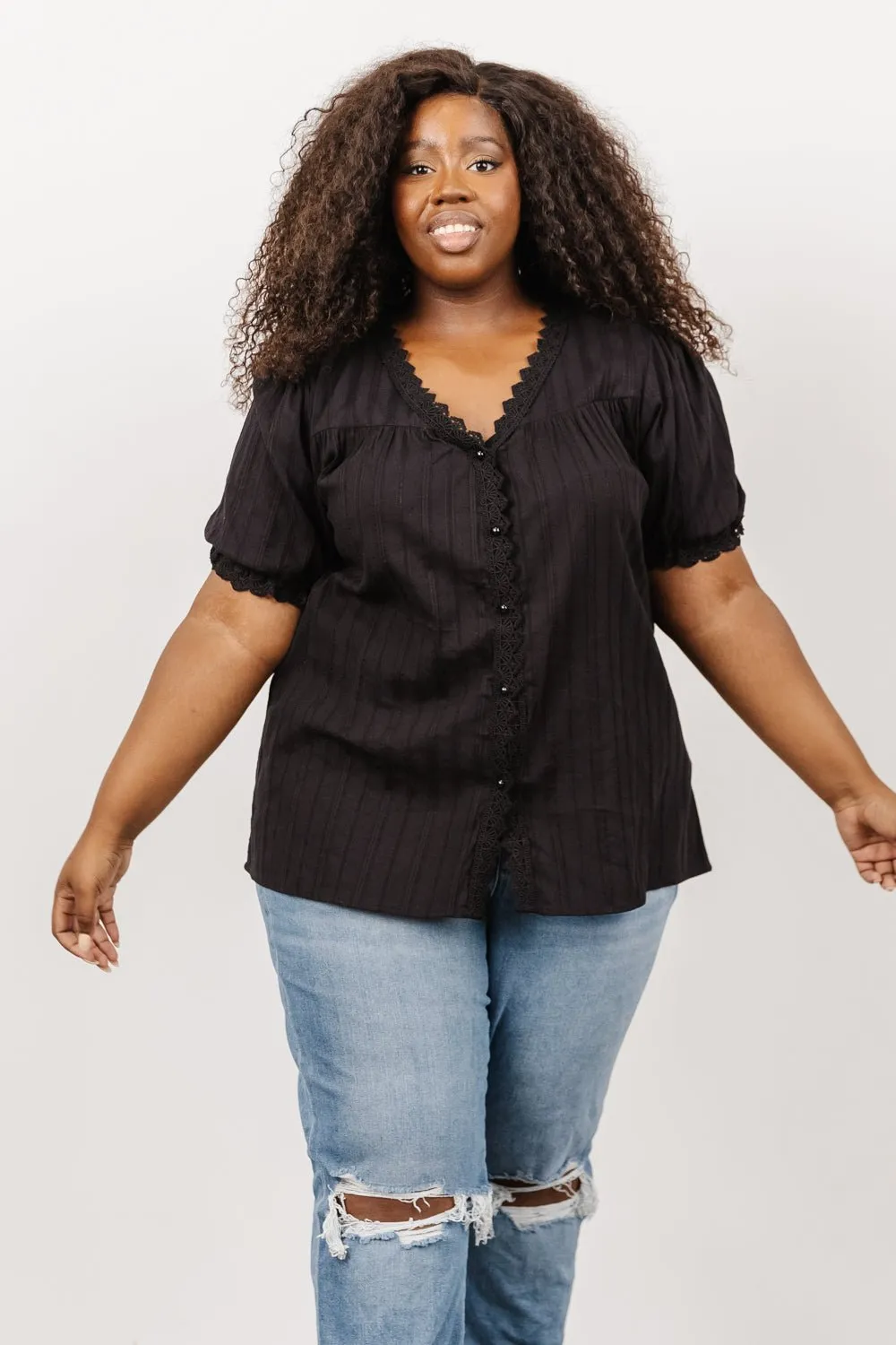 Sloane Button Top | Black sold by Baltic Born product image thumbnail 2