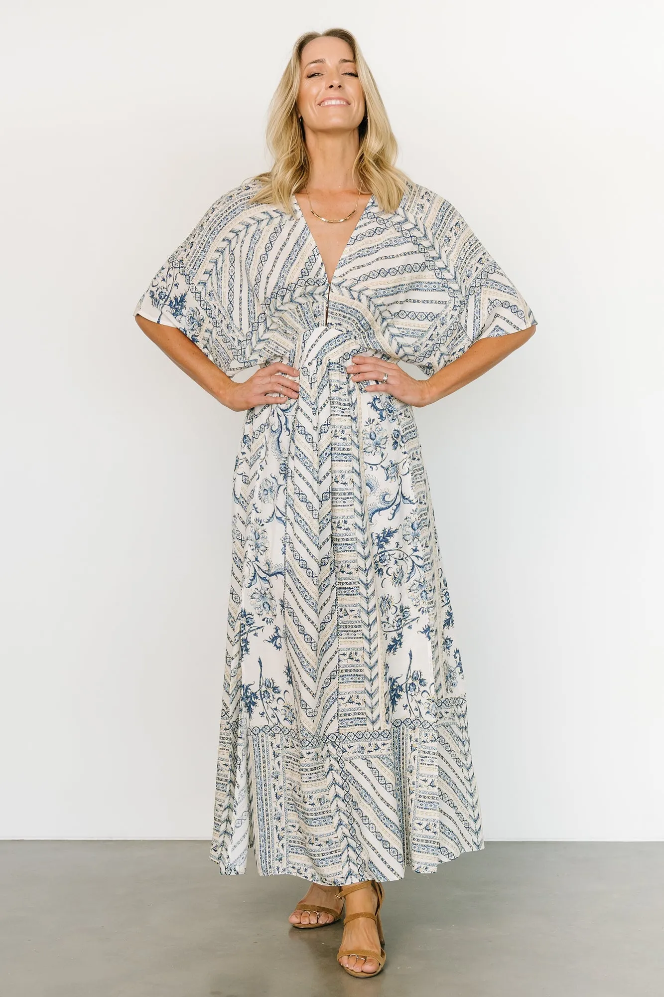 Hawkins Kimono Maxi Dress | Blue Print sold by Baltic Born product image thumbnail 3