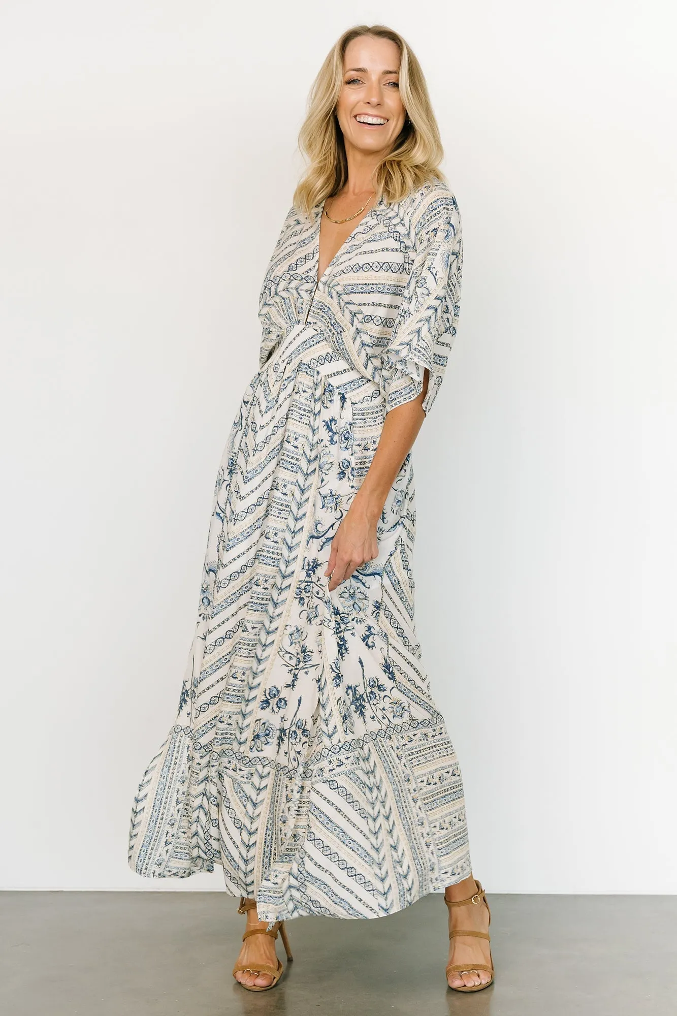 Hawkins Kimono Maxi Dress | Blue Print sold by Baltic Born product image thumbnail 5