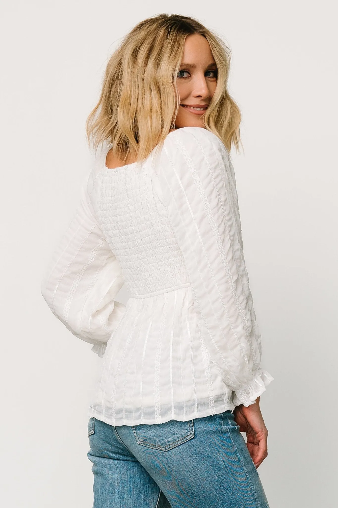 Priscilla Embroidered Top | Ivory sold by Baltic Born product image thumbnail 4