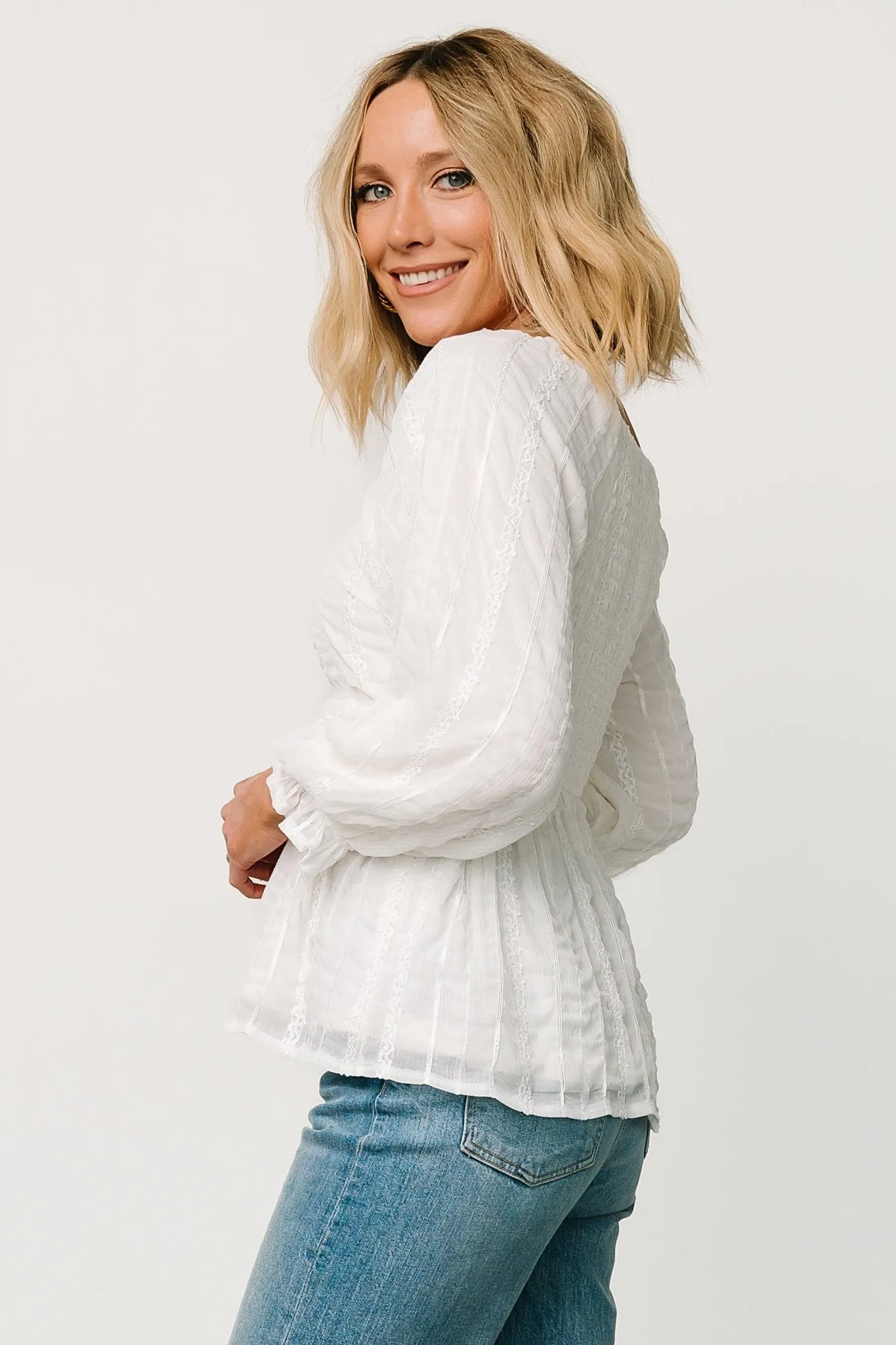Priscilla Embroidered Top | Ivory sold by Baltic Born product image thumbnail 2