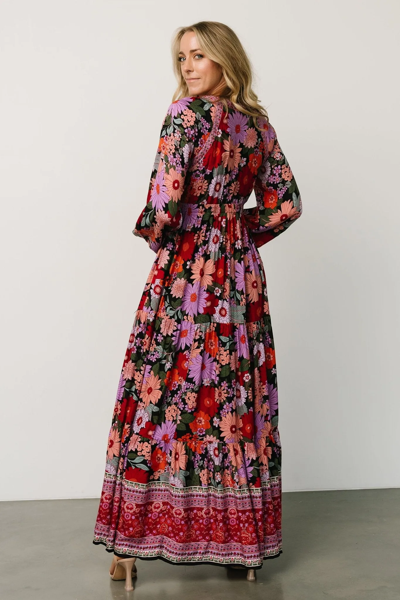 Malena Maxi Dress | Black Multi sold by Baltic Born product image thumbnail 4