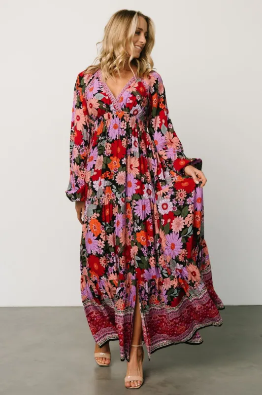 Malena Maxi Dress | Black Multi sold by Baltic Born