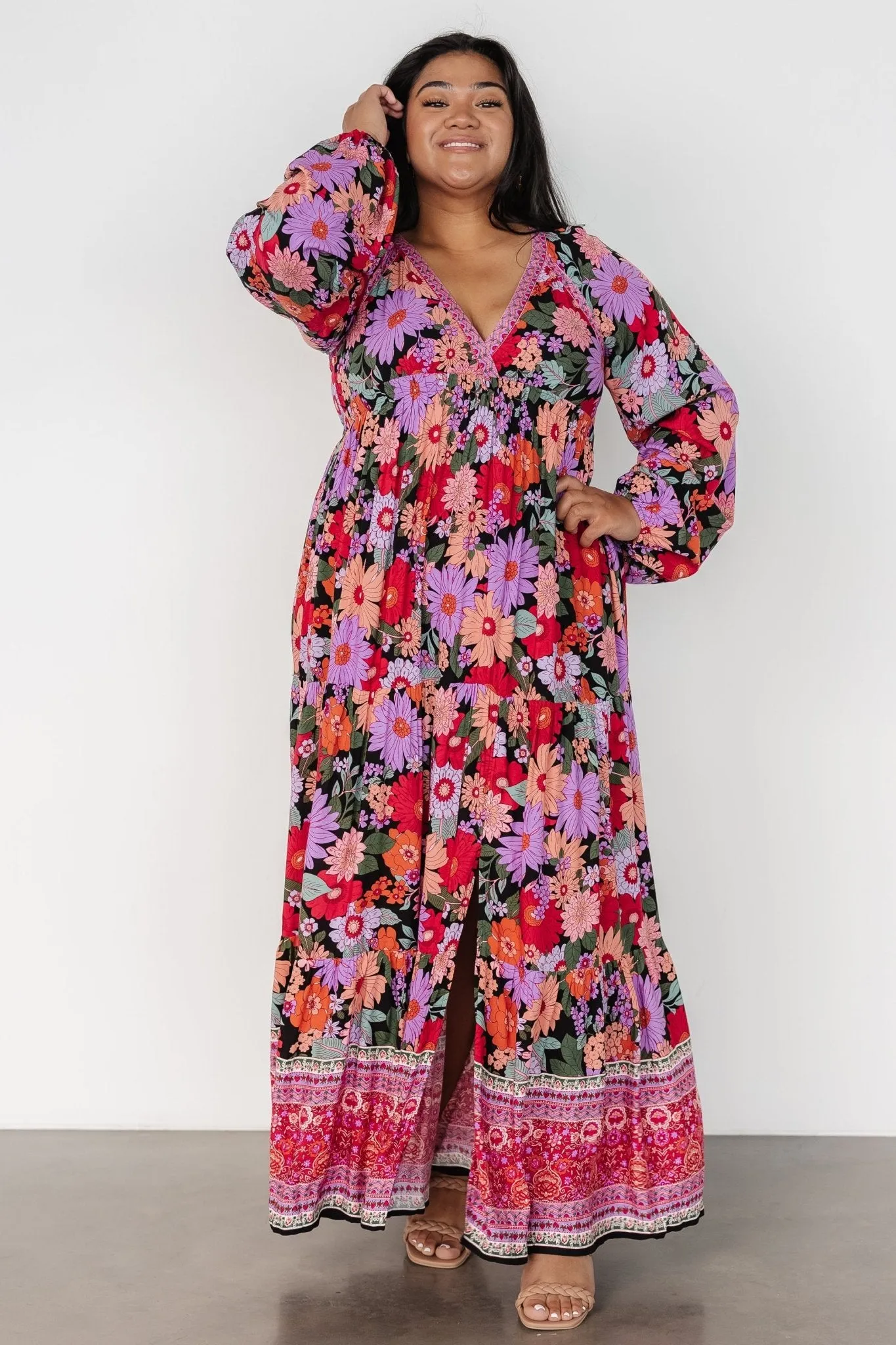 Malena Maxi Dress | Black Multi sold by Baltic Born product image thumbnail 5