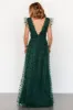Caterina Tulle Maxi Dress | Dark Green sold by Baltic Born