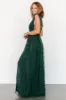 Caterina Tulle Maxi Dress | Dark Green sold by Baltic Born