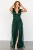 Caterina Tulle Maxi Dress | Dark Green sold by Baltic Born