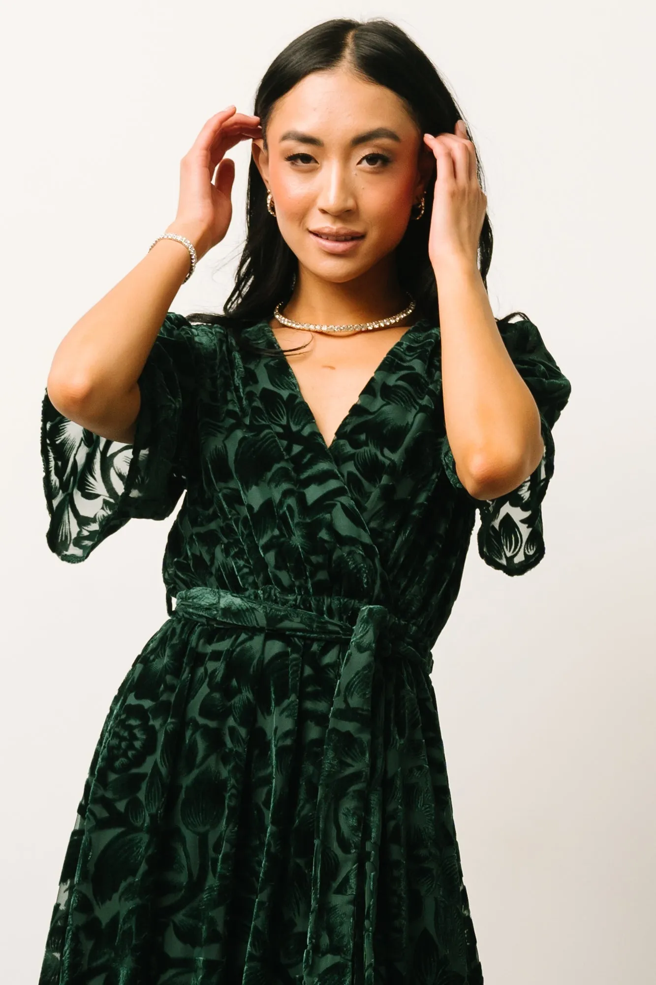 Uma Velvet Maxi Dress | Dark Green sold by Baltic Born product image thumbnail 5