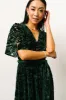 Uma Velvet Maxi Dress | Dark Green sold by Baltic Born