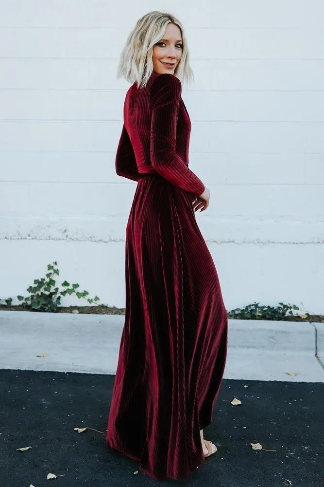 Jada Ribbed Velvet Wrap Dress | Mulberry sold by Baltic Born product image thumbnail 2