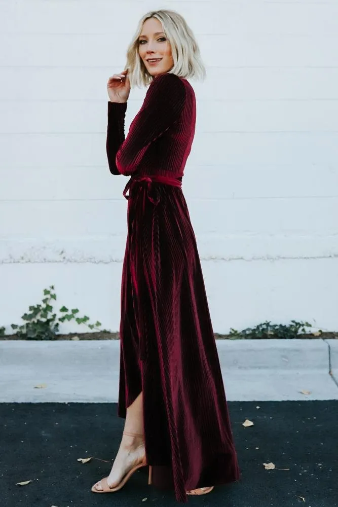 Jada Ribbed Velvet Wrap Dress | Mulberry sold by Baltic Born product image thumbnail 5