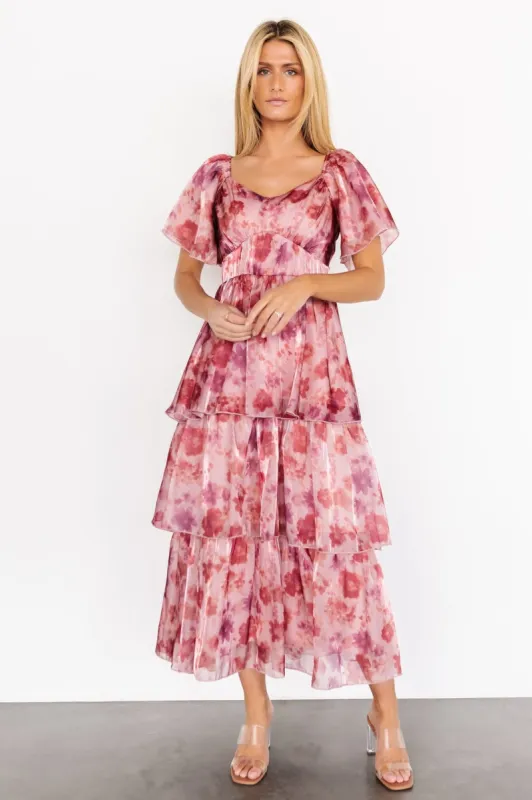 Emeline Tiered Maxi Dress | Mauve Multi sold by Baltic Born