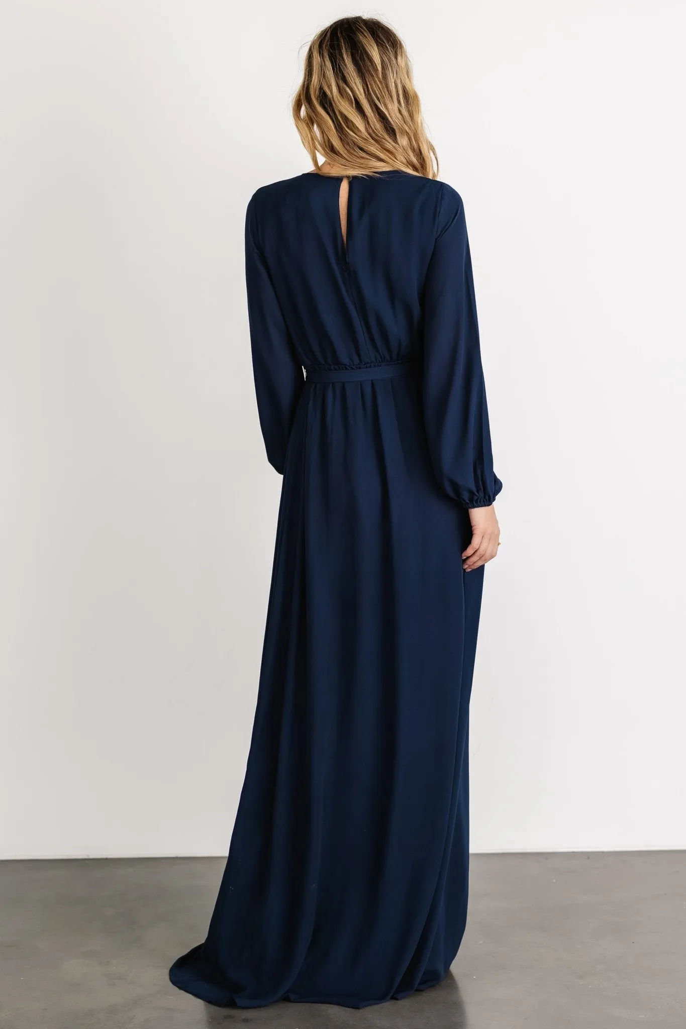 Breanne Faux Wrap Maxi Dress | Navy sold by Baltic Born product image thumbnail 5