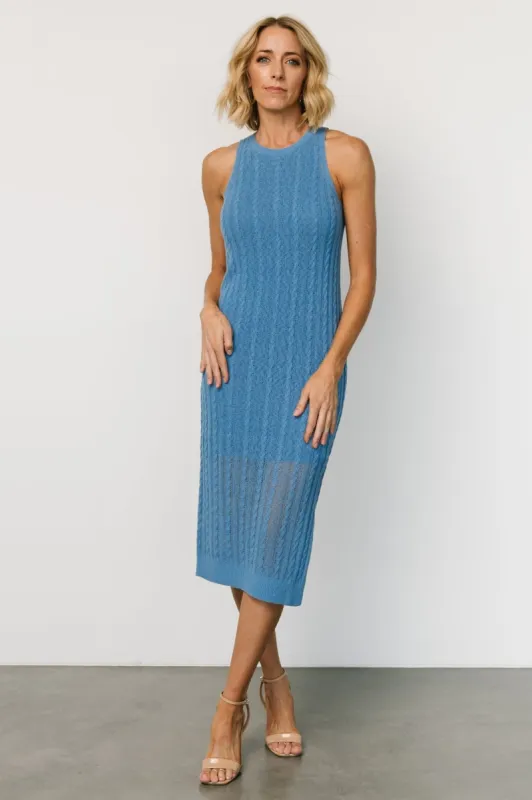Nalani Knit Tank Dress | Blue sold by Baltic Born