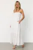 Domenica Strapless Maxi Dress | Off White sold by Baltic Born