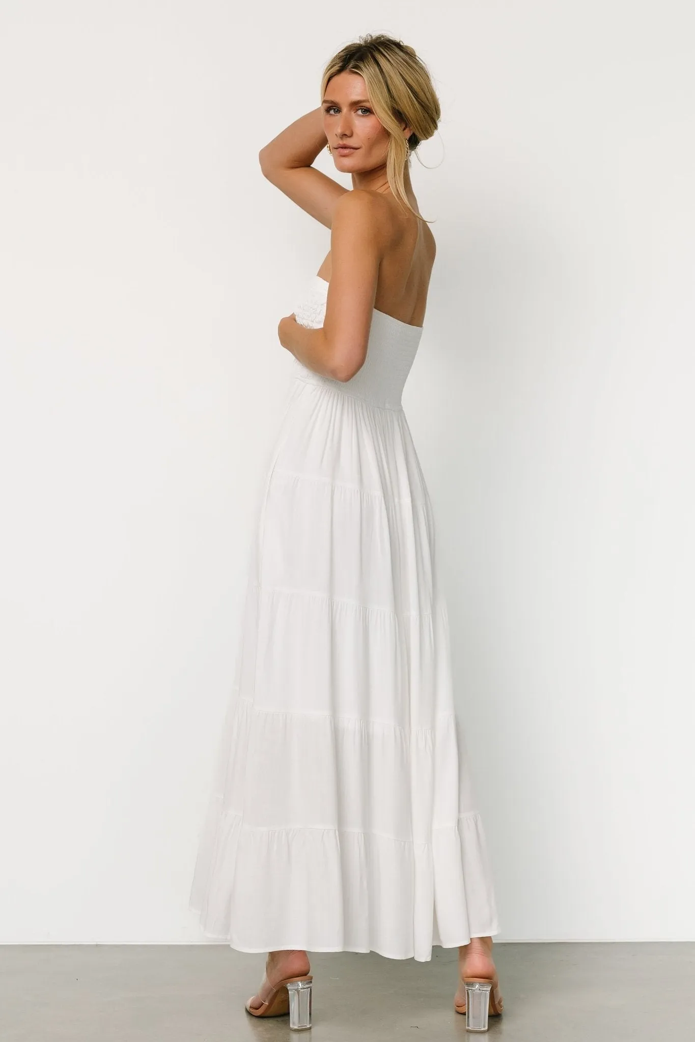 Domenica Strapless Maxi Dress | Off White sold by Baltic Born product image thumbnail 3
