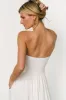 Domenica Strapless Maxi Dress | Off White sold by Baltic Born