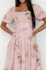 Annabeth Midi Dress | Blush Floral sold by Baltic Born
