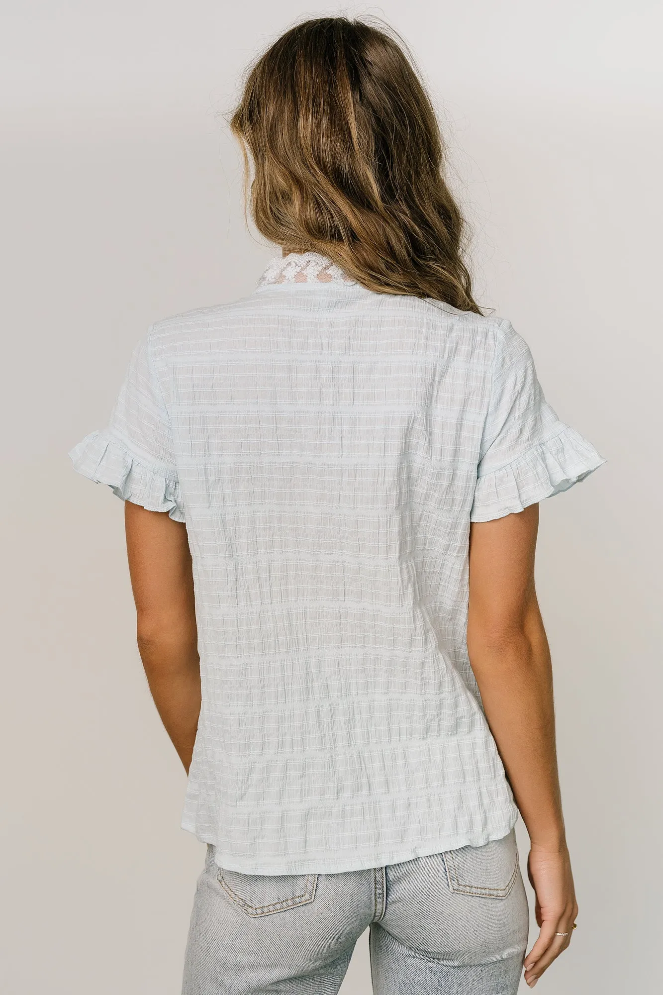 Zara Lace Top | Blue sold by Baltic Born product image thumbnail 4