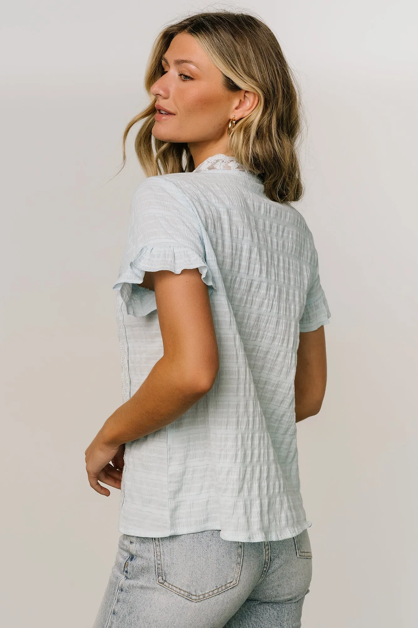 Zara Lace Top | Blue sold by Baltic Born product image thumbnail 5