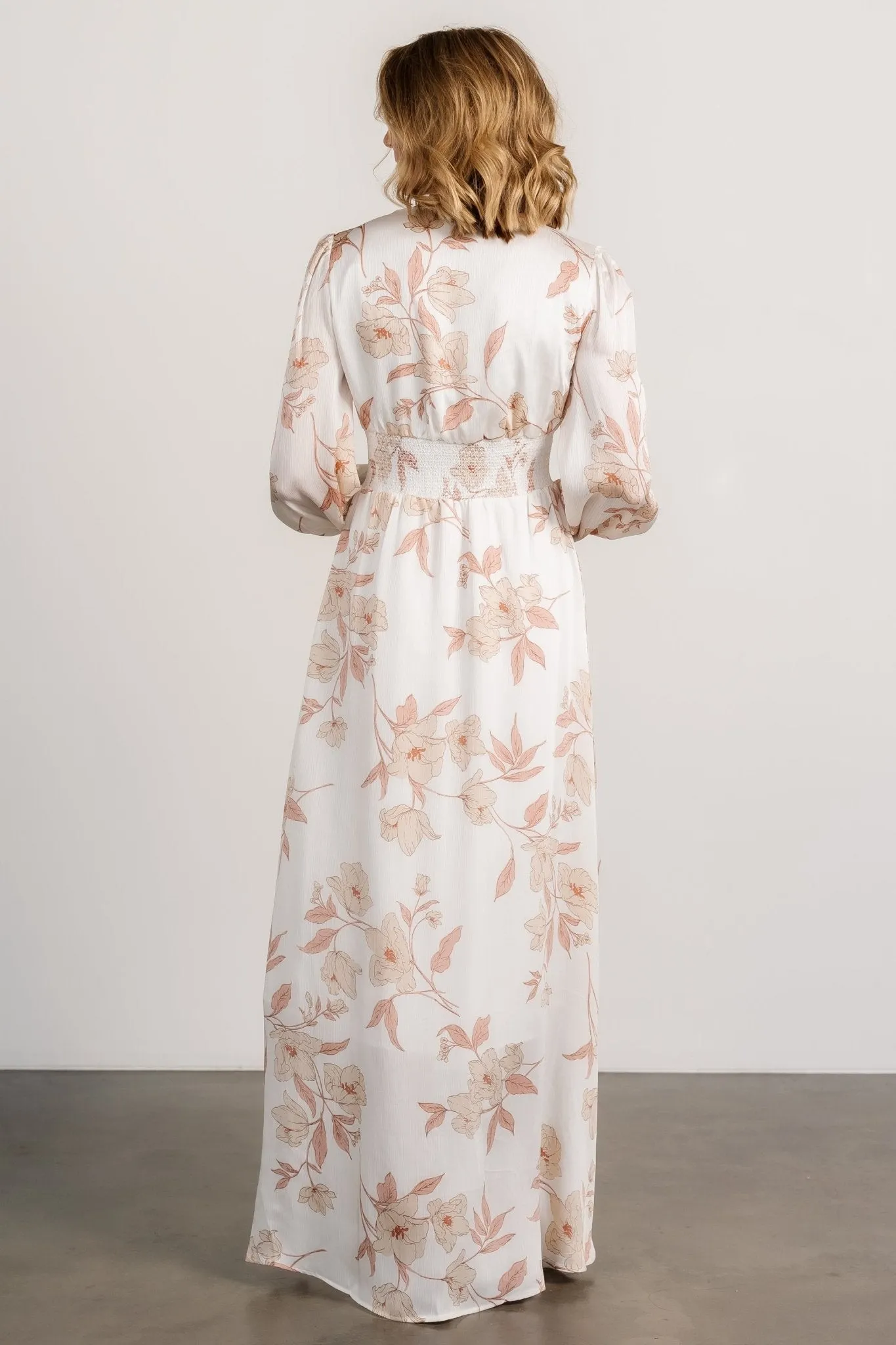 Mayfair High Low Maxi Dress | White Floral sold by Baltic Born product image thumbnail 5