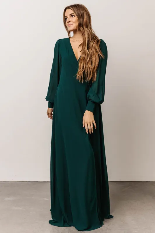 Kelsey Wrap Dress | Emerald sold by Baltic Born