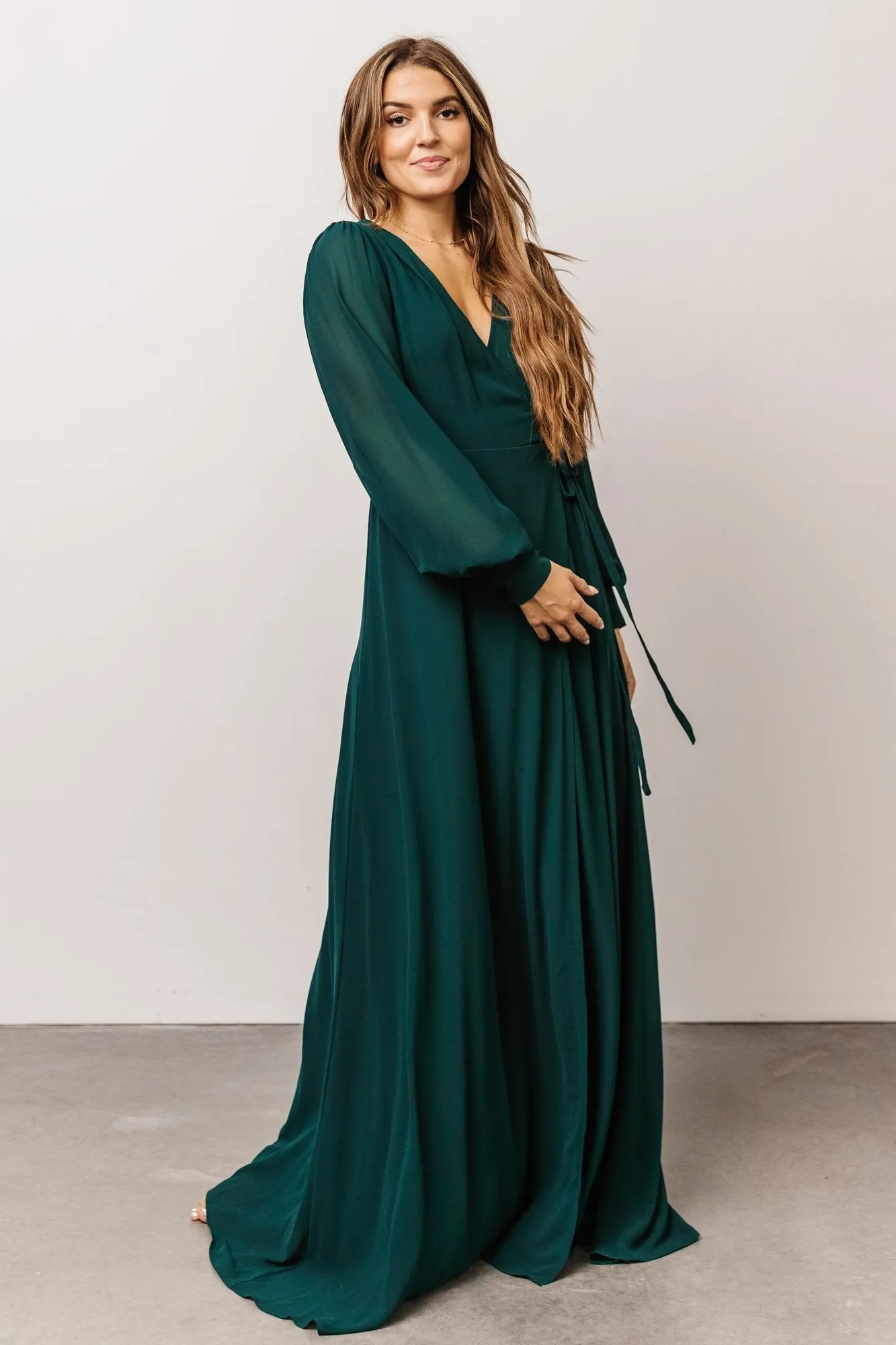 Kelsey Wrap Dress | Emerald sold by Baltic Born product image thumbnail 5