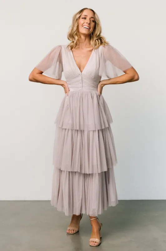 Starlet Tiered Maxi Dress | Vintage Gray sold by Baltic Born