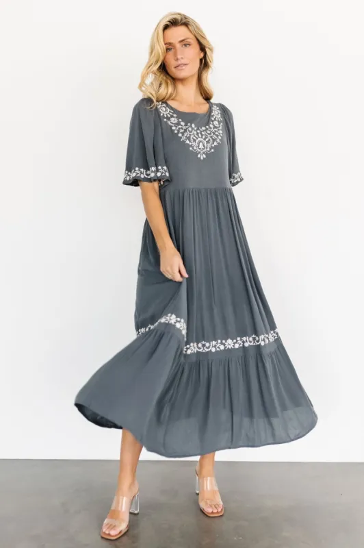 Jocelyn Maxi Dress | Dark Slate sold by Baltic Born
