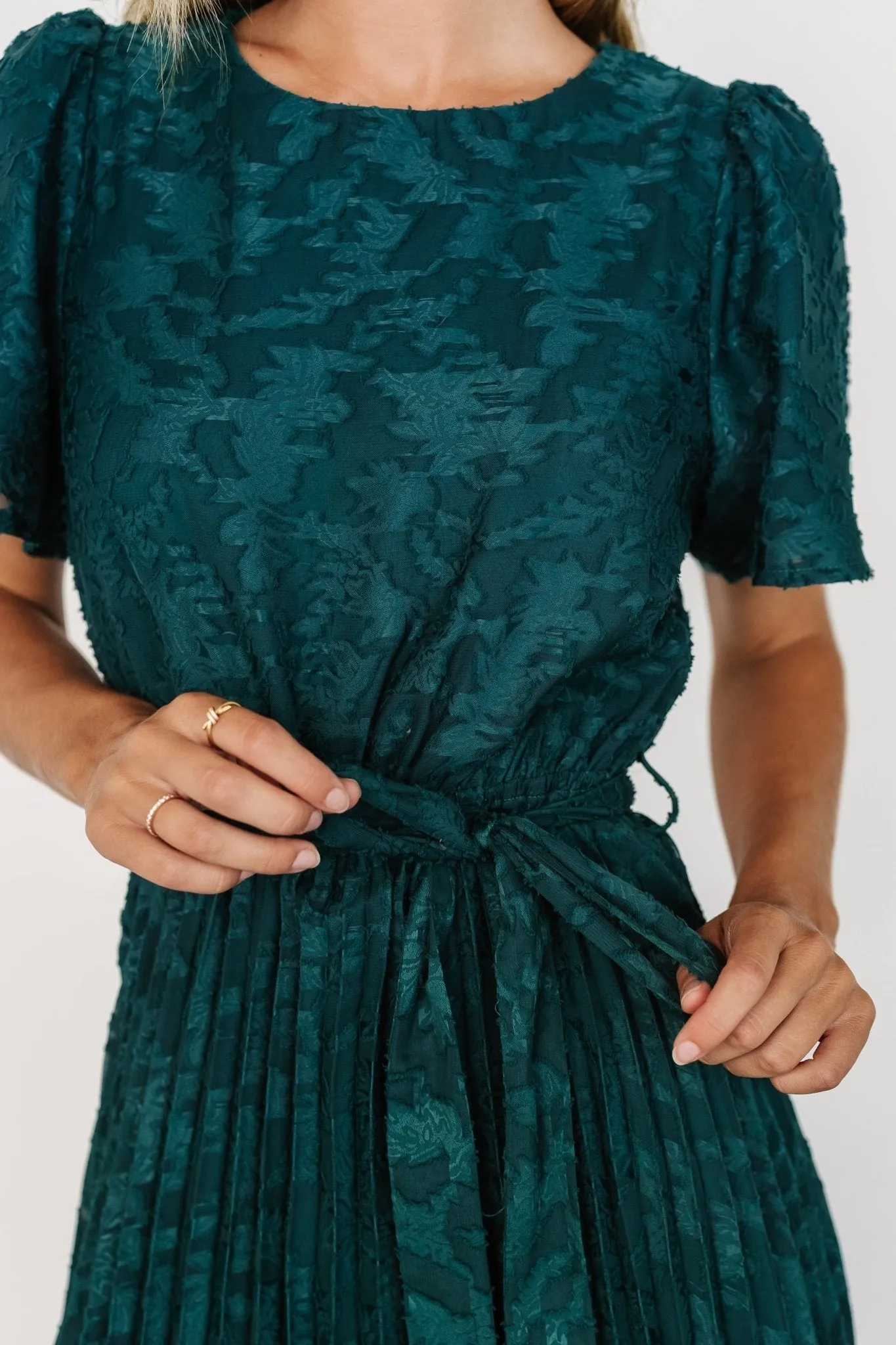 Mindy Pleated Dress | Emerald sold by Baltic Born product image thumbnail 2