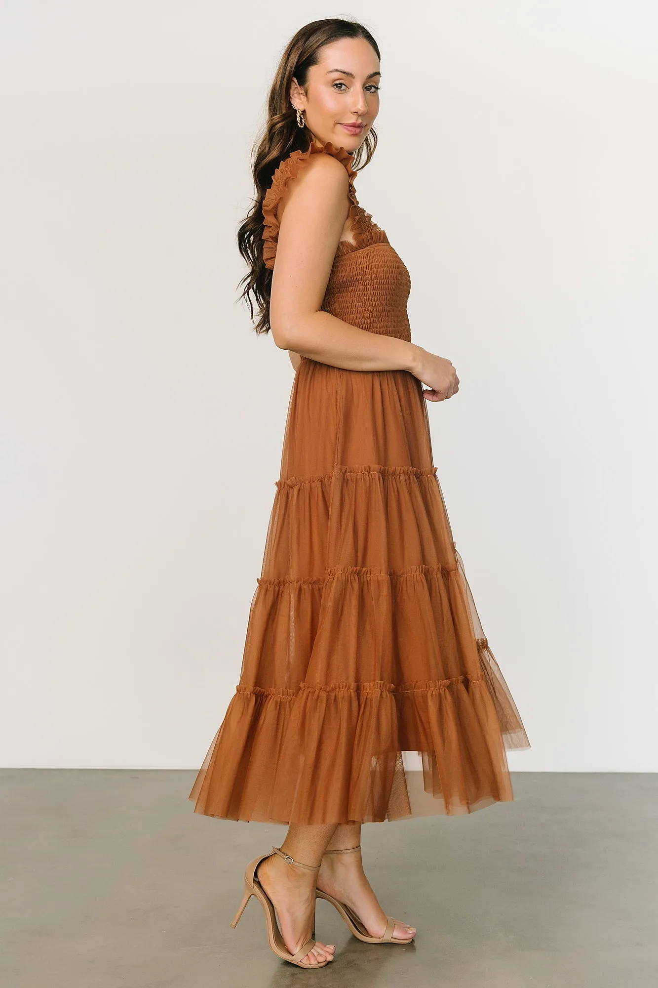 Emma Smocked Tulle Dress | Mocha sold by Baltic Born product image thumbnail 3